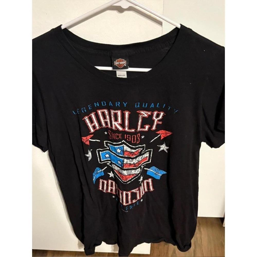 Harley-Davidson Waco TX Tee with Red, White & Blue Shield